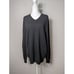 1901 100 CASHMERE Men V-NECK BLACK SWEATER Sz Large L No holes Or Pilling N15