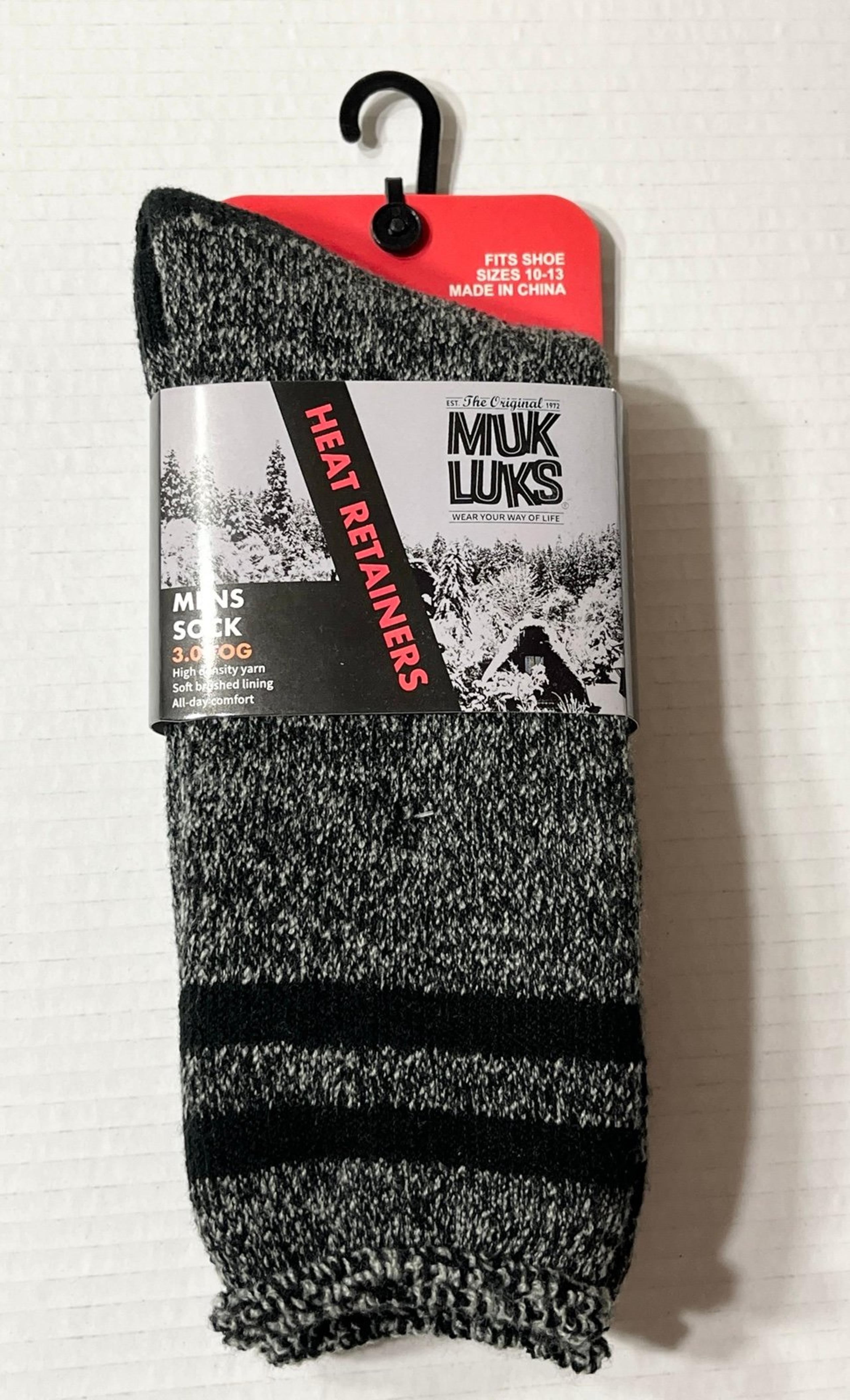 Brand New Muk Luks 3.0 TOG Heat Retainers Socks Men’s 10-13 Outdoor Thermal