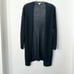 J. Jill Black Open Front Linen Blend Cardigan Sweater S