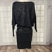 David Meister Black Sequin Open Shoulder Dress Size 4