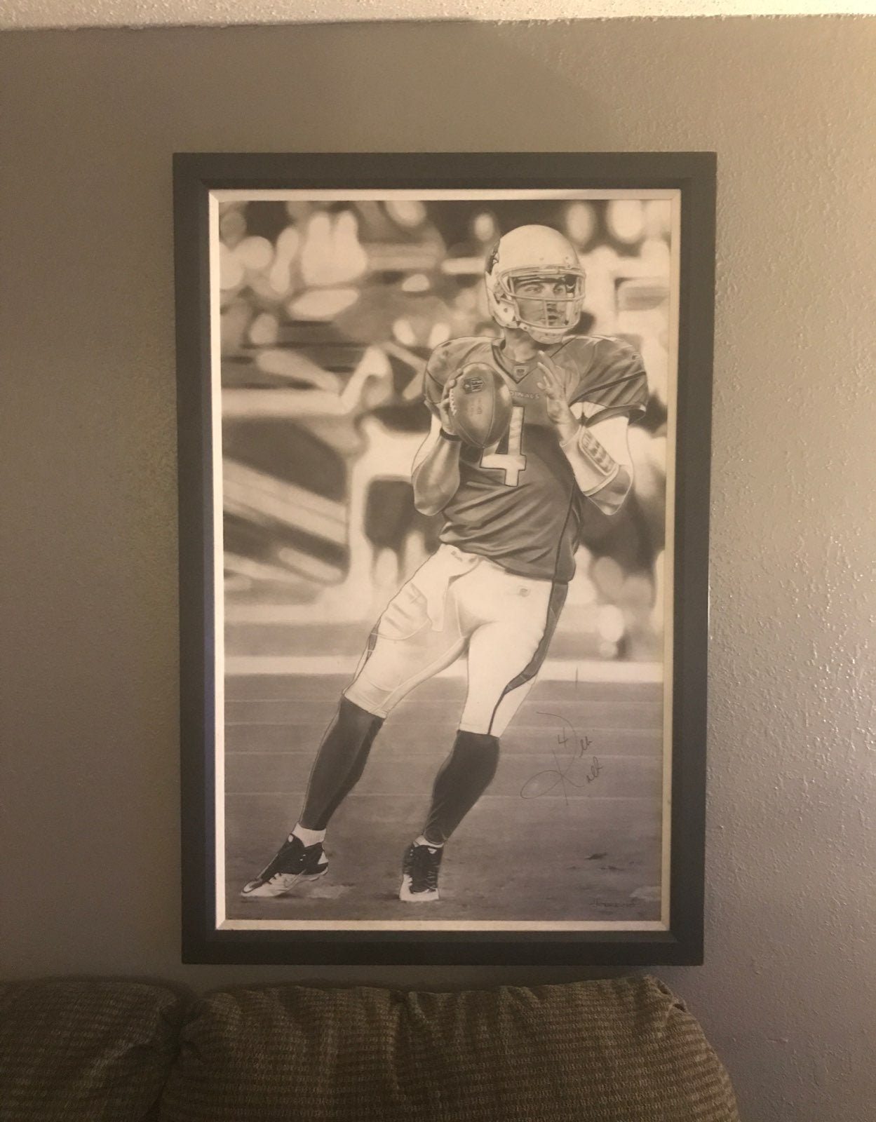 Derick karr Autographed charcoal origina