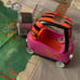 Rare little tikes NEW cozy coupe pink flames ❤️w trailer