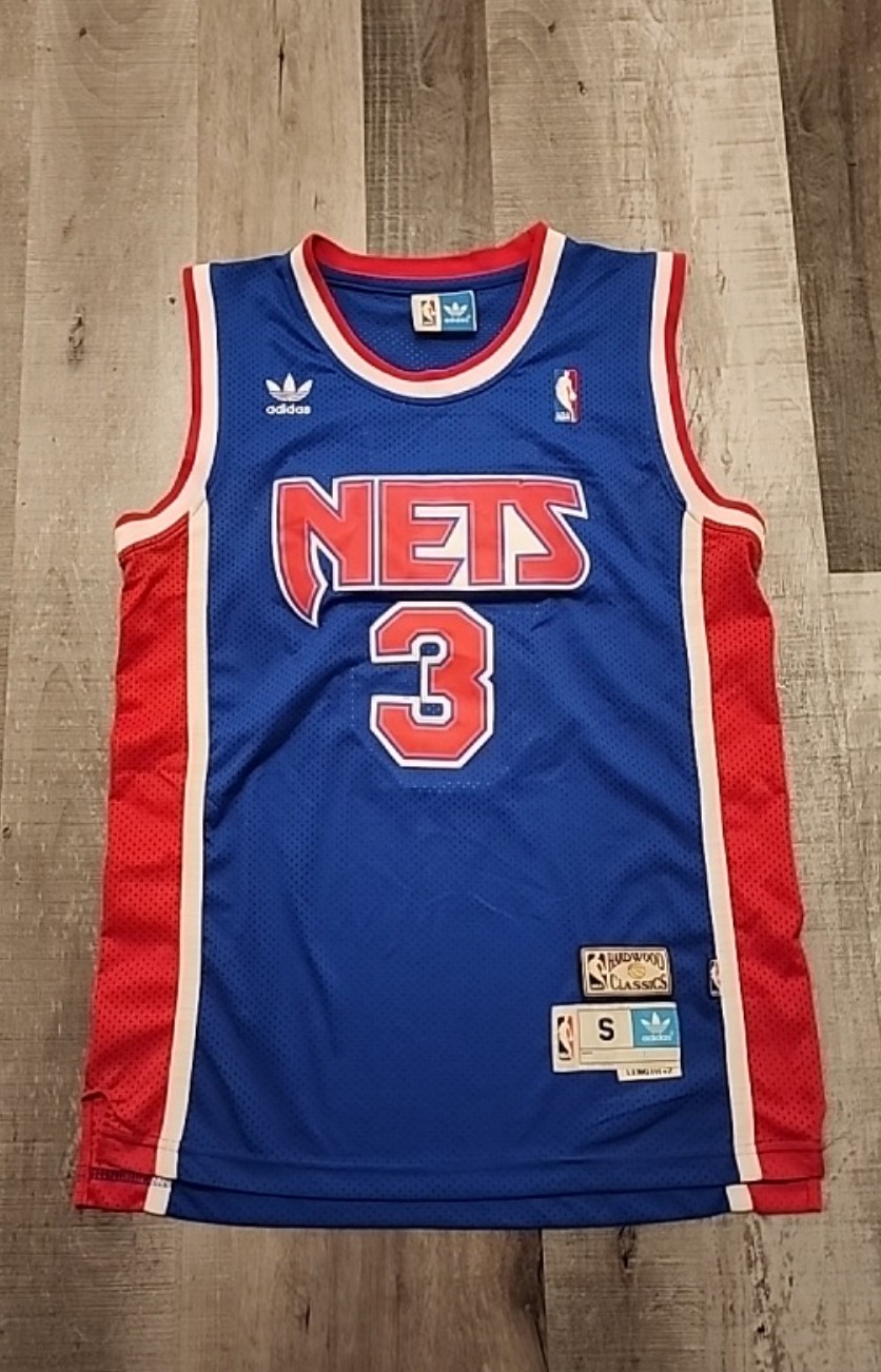 Nets #3 Dražen Petrović Adidas Hardwood Classics Home Jersey Small+2 Measurement
