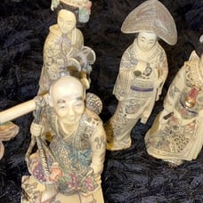 Vintage resin handcarved ivory japanese