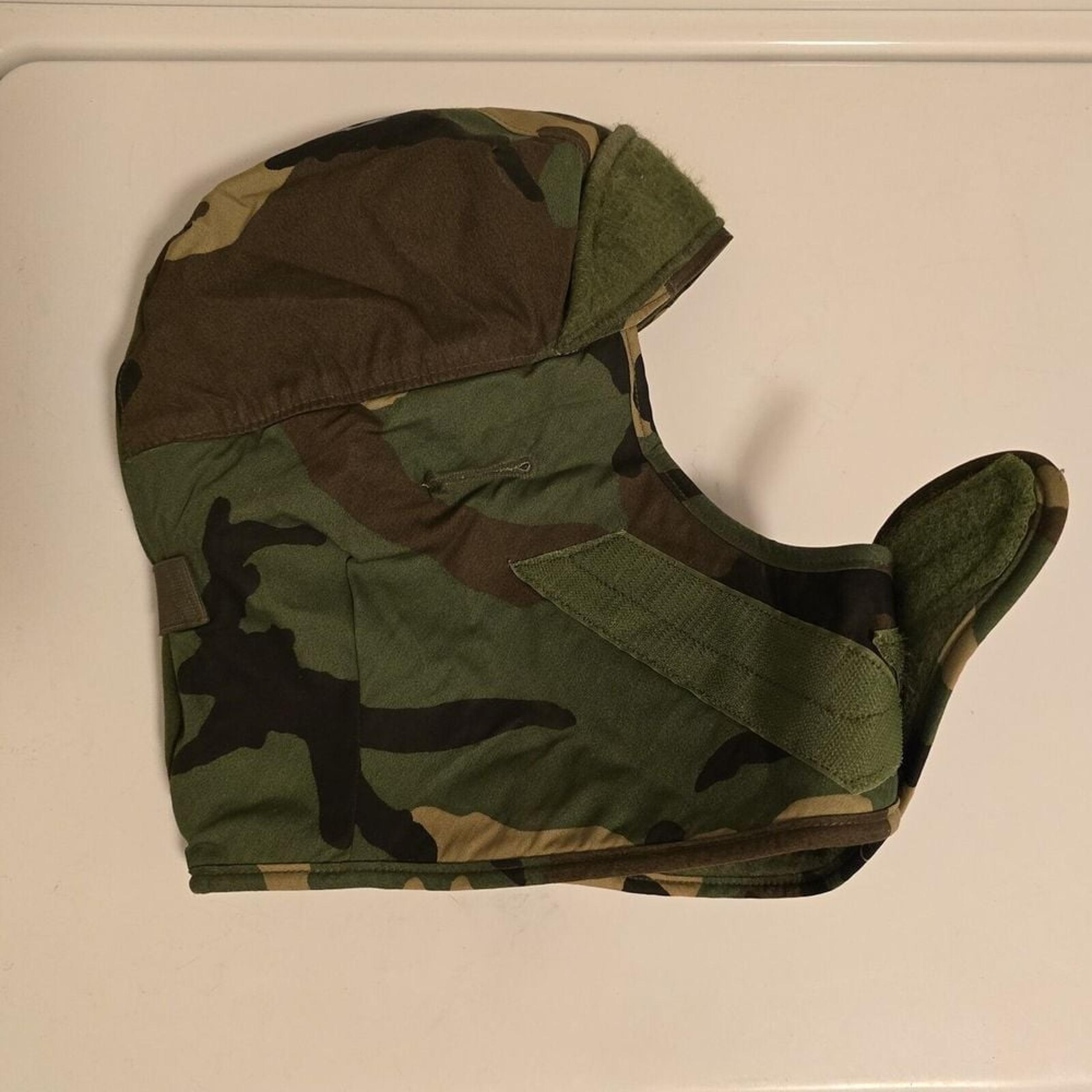 US Military Helmet Liner Woodland Camo Cold Weather Hat Layer Insulated 7 1/4 - Army