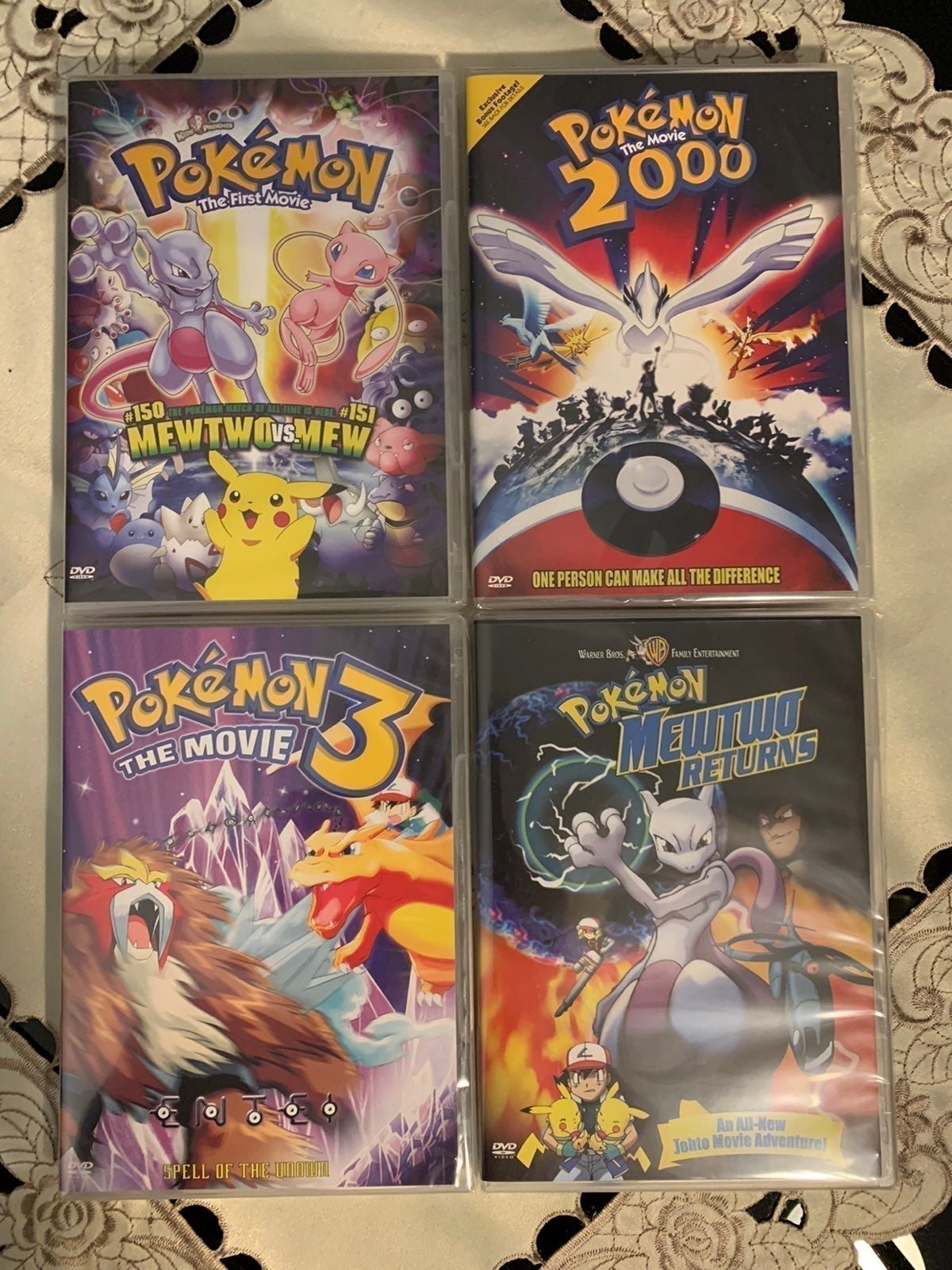 Pokemon The First Movie, Movie 2000, 3 The Movie, Mewtwo Returns DVD Set