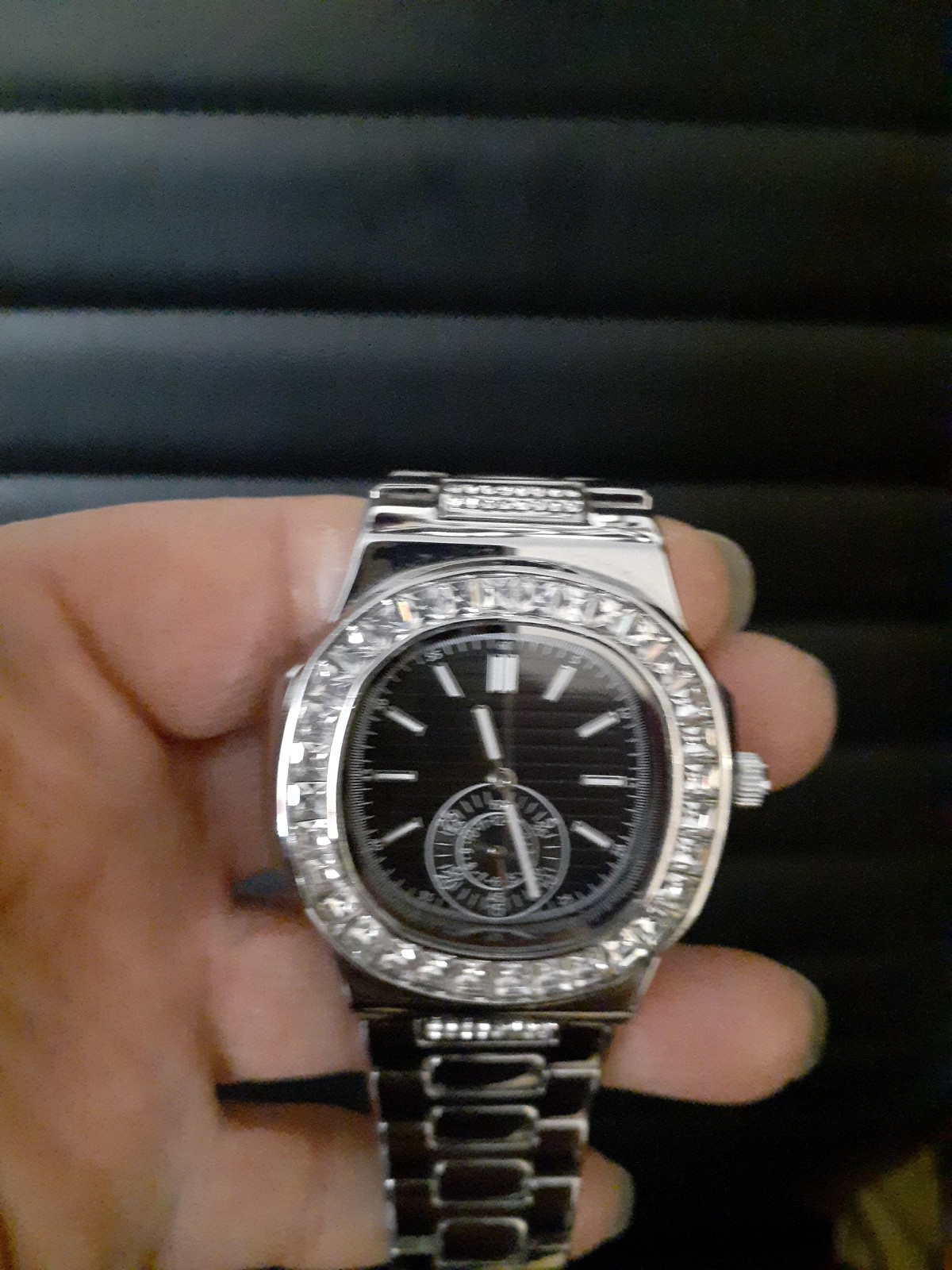 Stainless Steel Cubic Zirconia Watch
