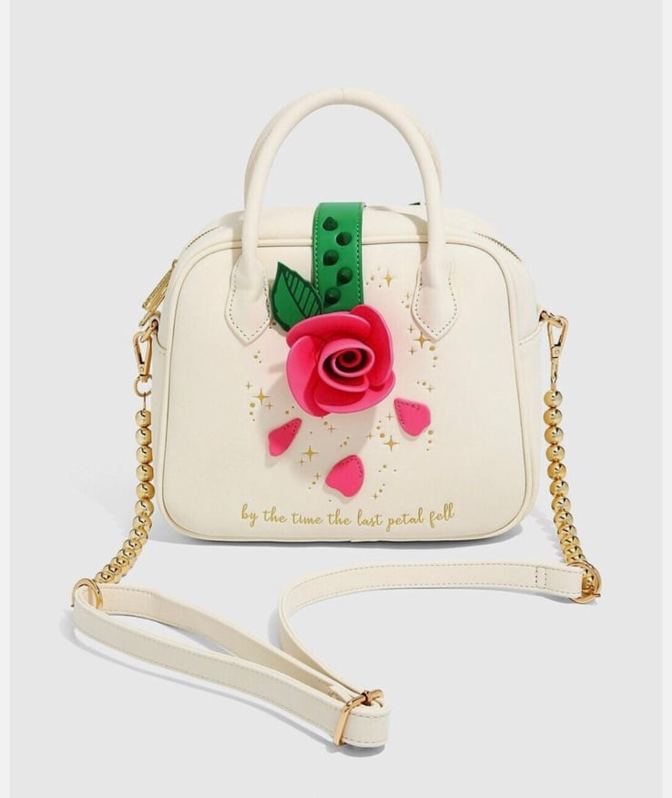 Loungefly Disney Beauty and The Beast Rose Crossbody Bag