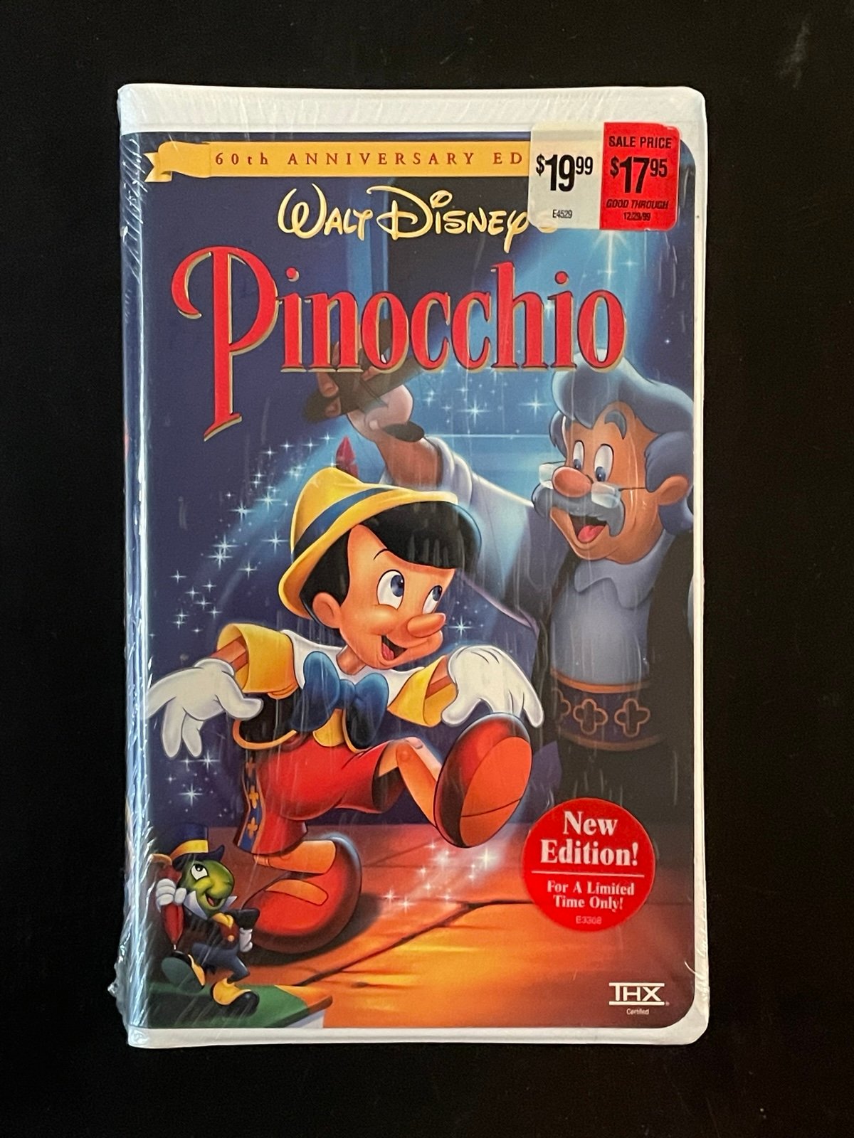 Pinocchio VHS 60th Anniversary Edition Sealed (Disney, 2000)