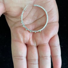 Sterling Silver And Bronze Earrings size Medium