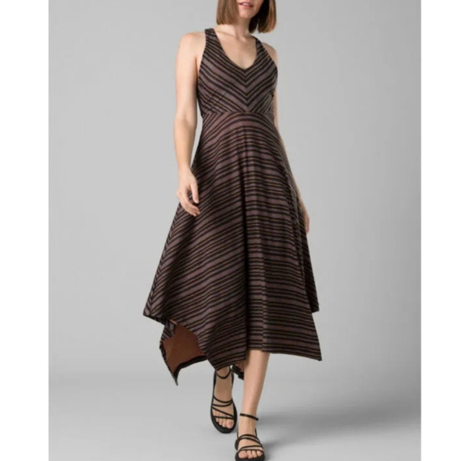 NWT Prana Saxon Black Shell Stripe Dress