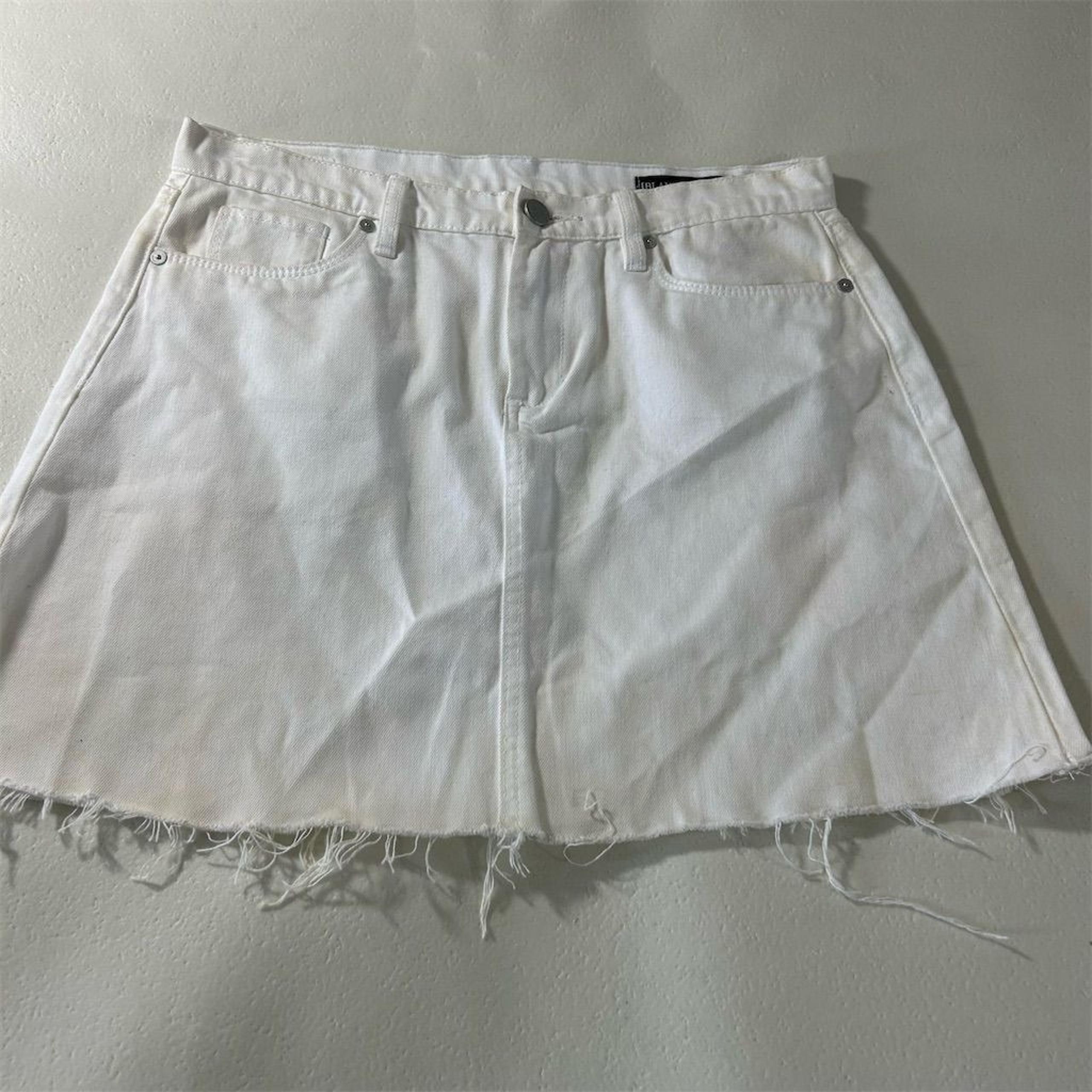 BLANKNYC Women's White Denim Mini Skirt Size 29 Casual Summer