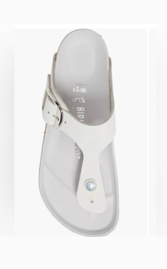 Birkenstock Gizeh Big Buckle Leather - White, Size 38