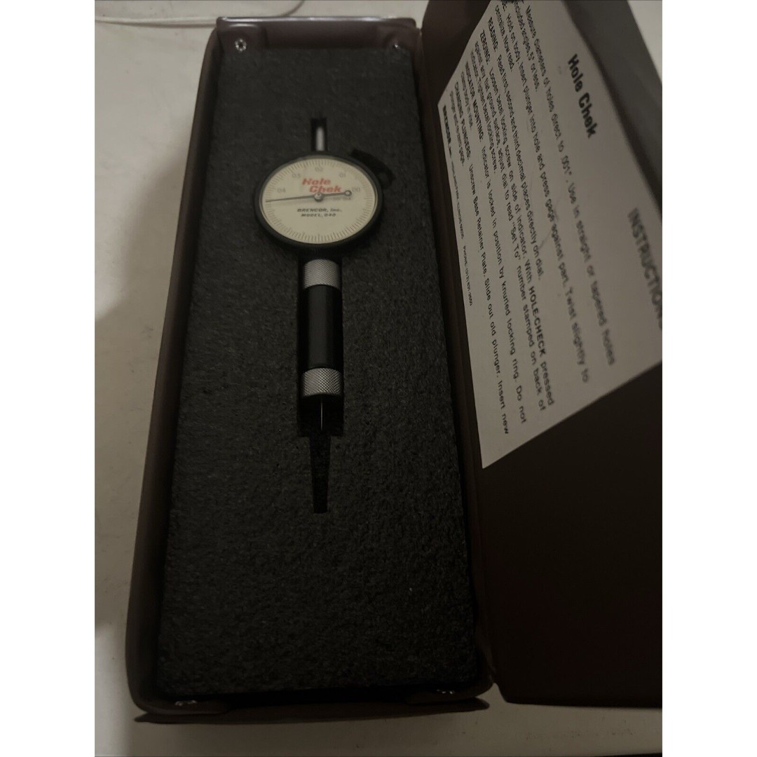 Brencor Hole-Chek Model 040 Analog Hole Gage with case