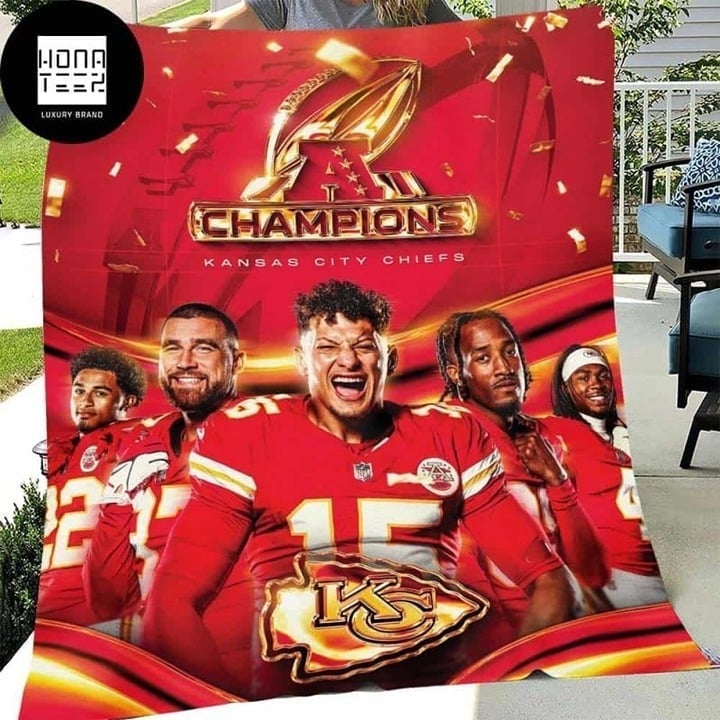 Kansas City Chiefs Back To Back Super Bowl SBLVIII Fleece Blanket