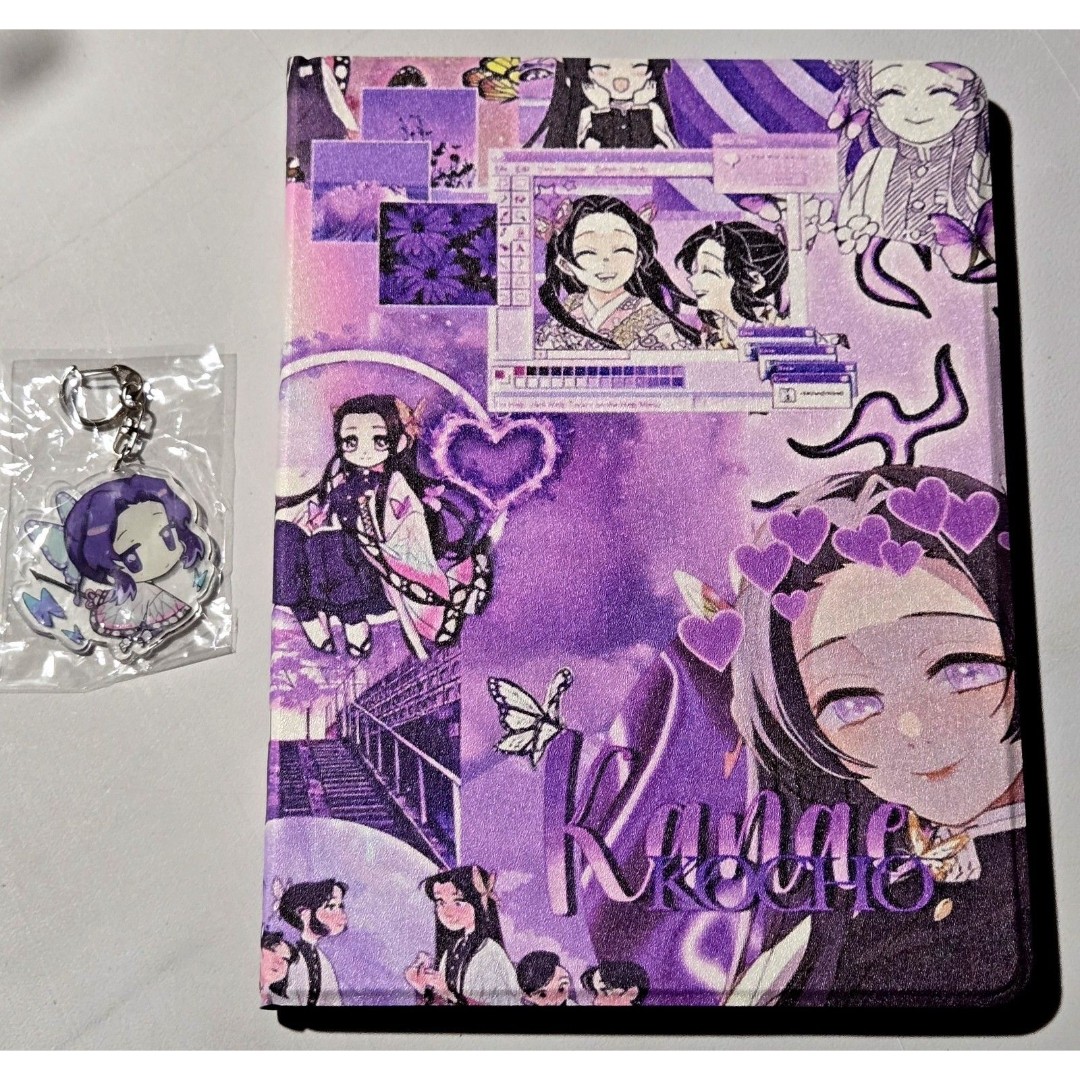 Demon Slayer Kanae Kocho Cover Stand For iPad 7 8 9 Case Bonus Shinobu Keychain