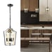 Modern Chandelier, Black & Gold Pendant Light, 4-Light fixture adjustable height