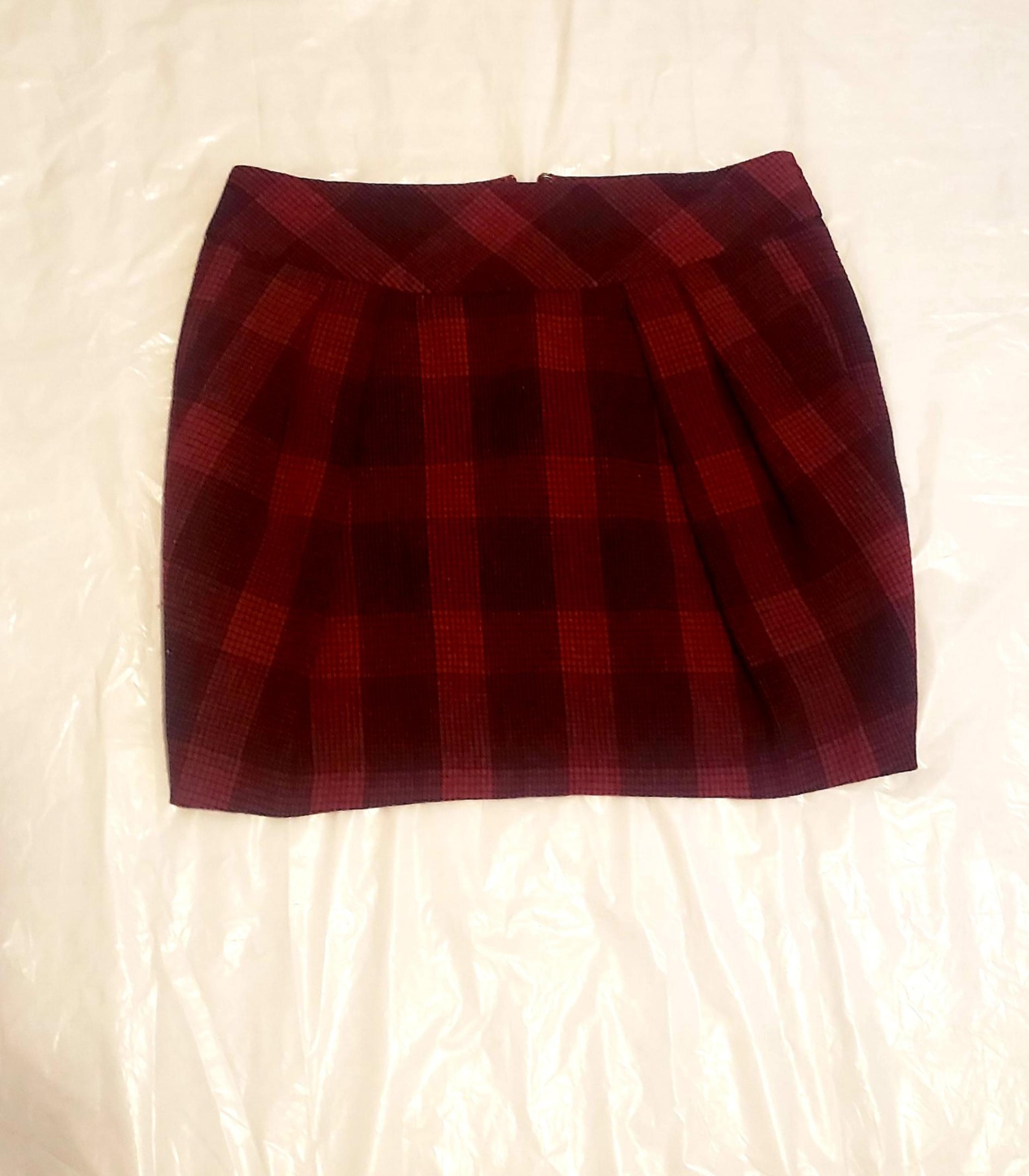 Red & Black Plaid skirt