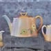 Vtg. Z. S. & Co. Bavaria Hand Painted Teapot, Lidded Sugar Bowl & Creamer