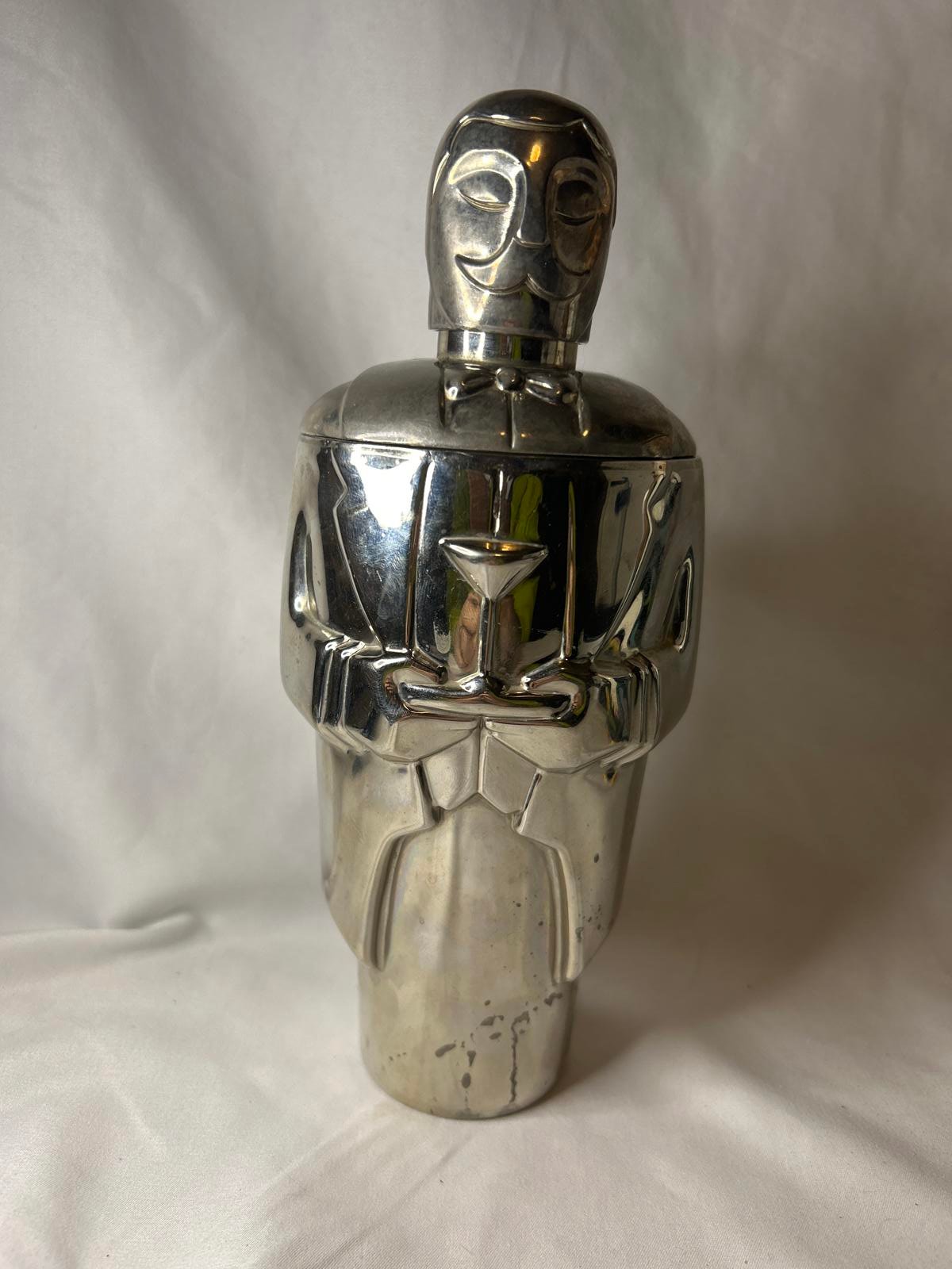 Vintage Chrome Lenox Cocktail Shaker - Unique Figure Design