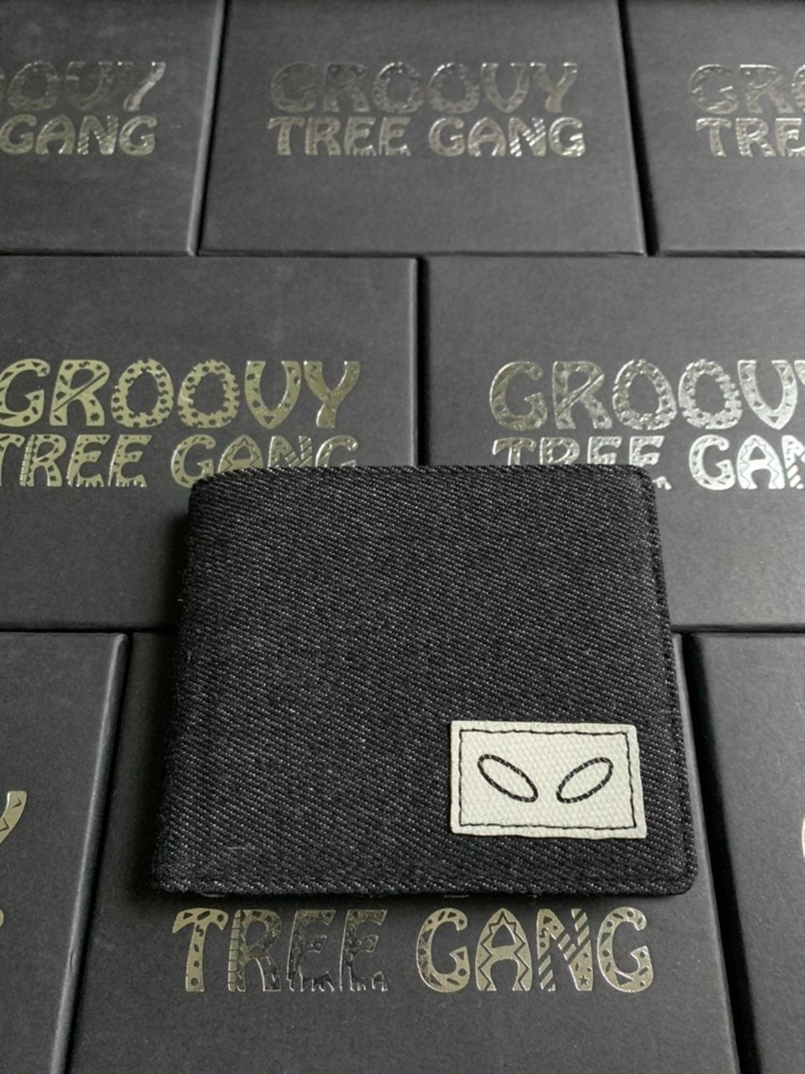 Groovy Denim + Leather Bi-Fold Wallet with Box Brand New (Black or White Label)