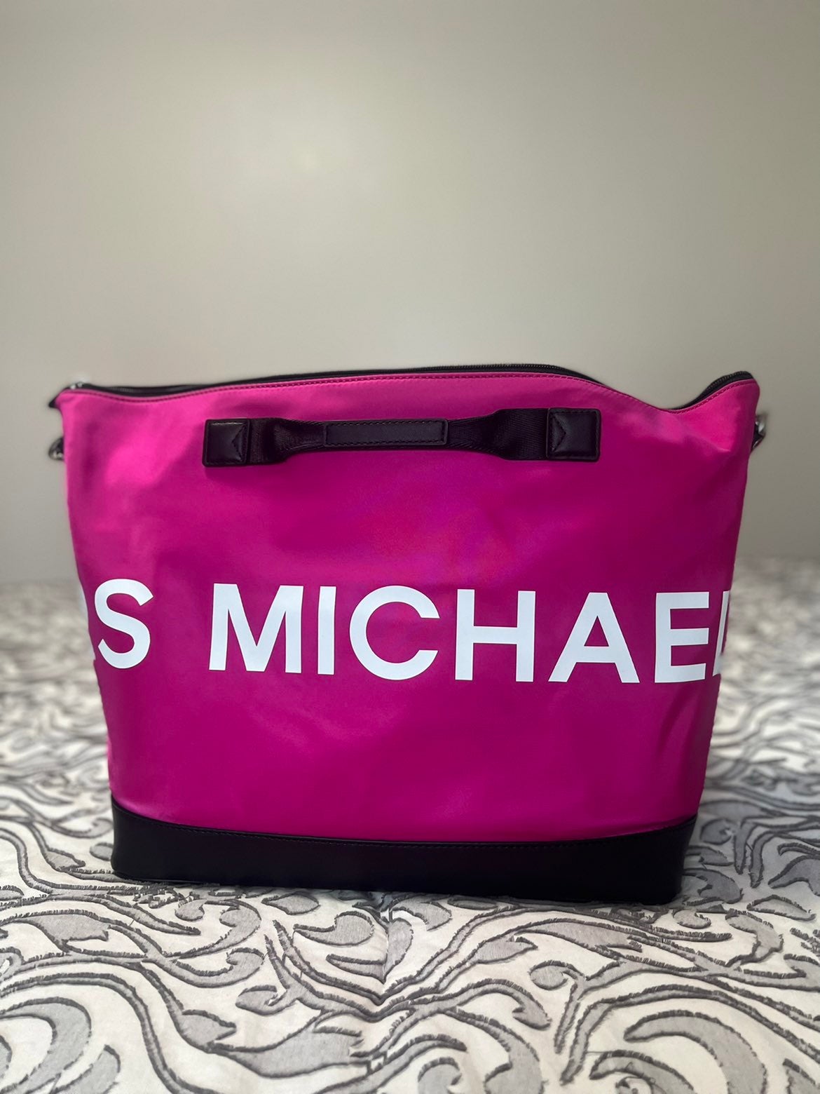 Michael Kors Bag newest Sport Messenger Crossbody Black Nylon Leather $248