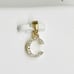 Real Diamond Pendant 10K Gold Initial C
