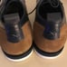 Zanzara men navy leather oxford shoes US 13