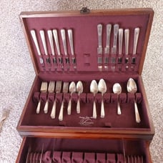 Prestige Duratene Silver Plated Antique Silverware Set with Case
