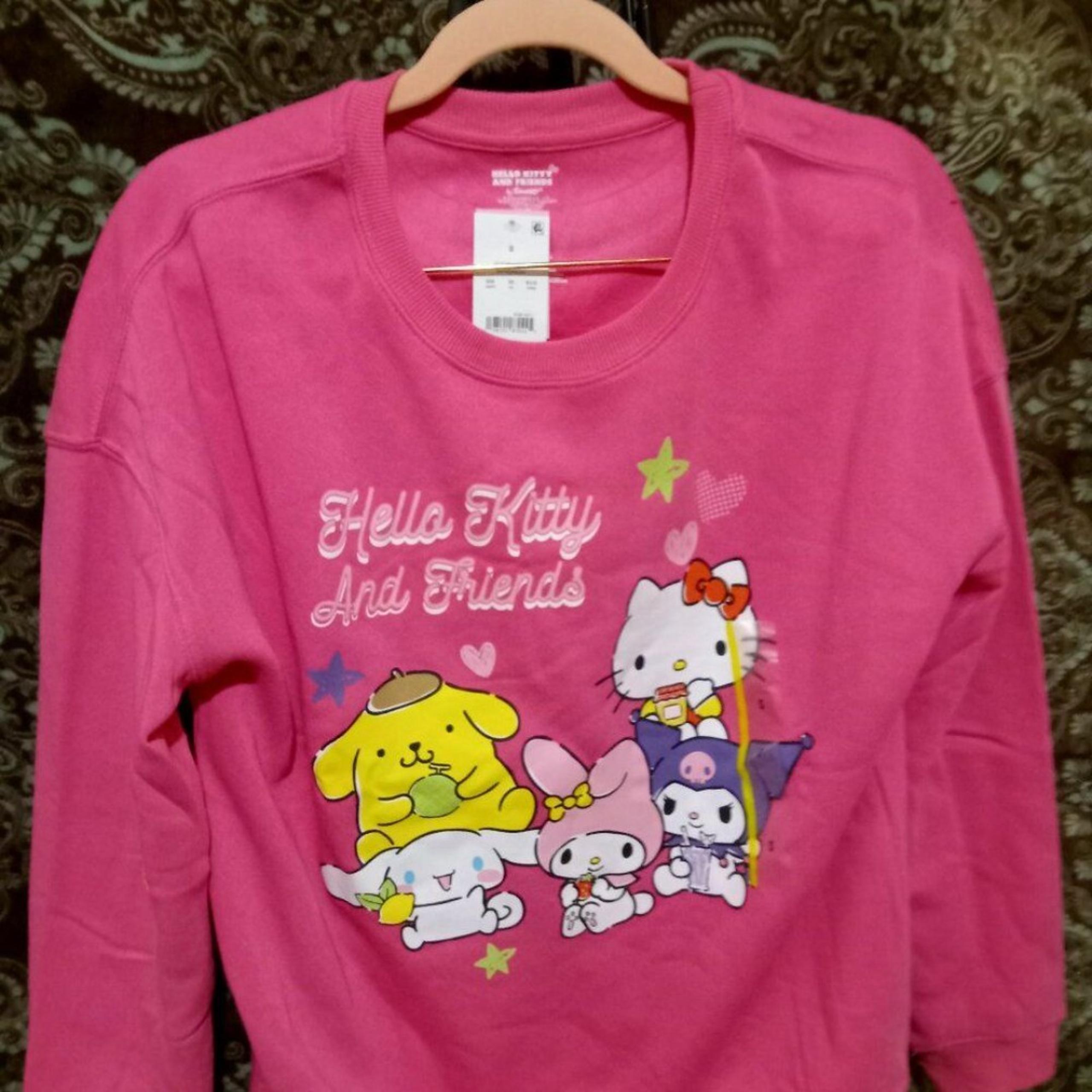 New! Women's Hello Kitty and Friends Cozy Graphic Sweatshirt - Pink