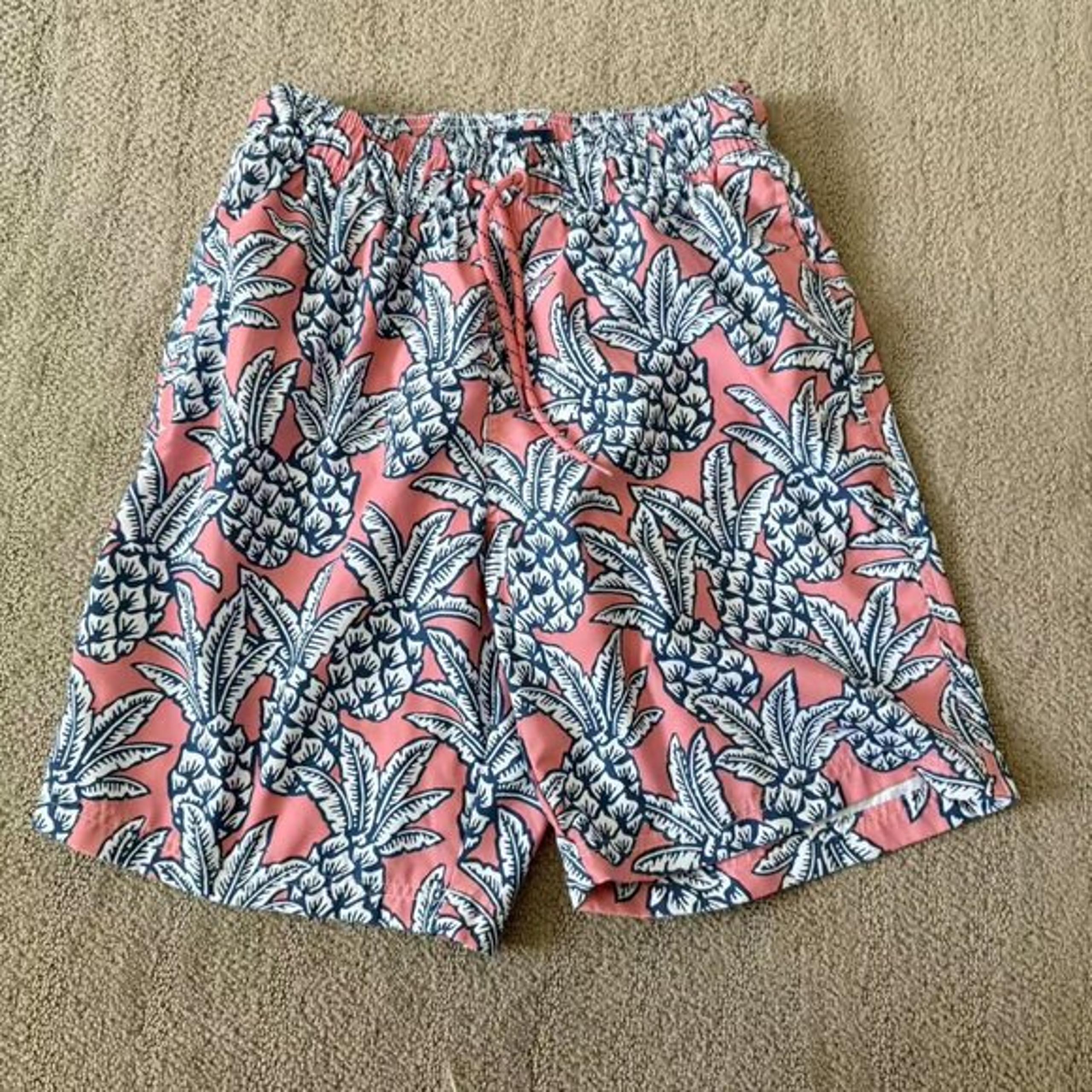 George Swim Trunks Men's Medium Pineapple Printed Bathing Suit Board Shorts