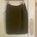 NWT Jones New York Olive Green 100% Silk Skirt Women's Size 4 Pockets.