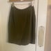 NWT Jones New York Olive Green 100% Silk Skirt Women's Size 4 Pockets.