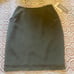 NWT Jones New York Olive Green 100% Silk Skirt Women's Size 4 Pockets.