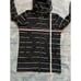 LululemonBlack White Stripe Stride Hooded Jacket Size 8