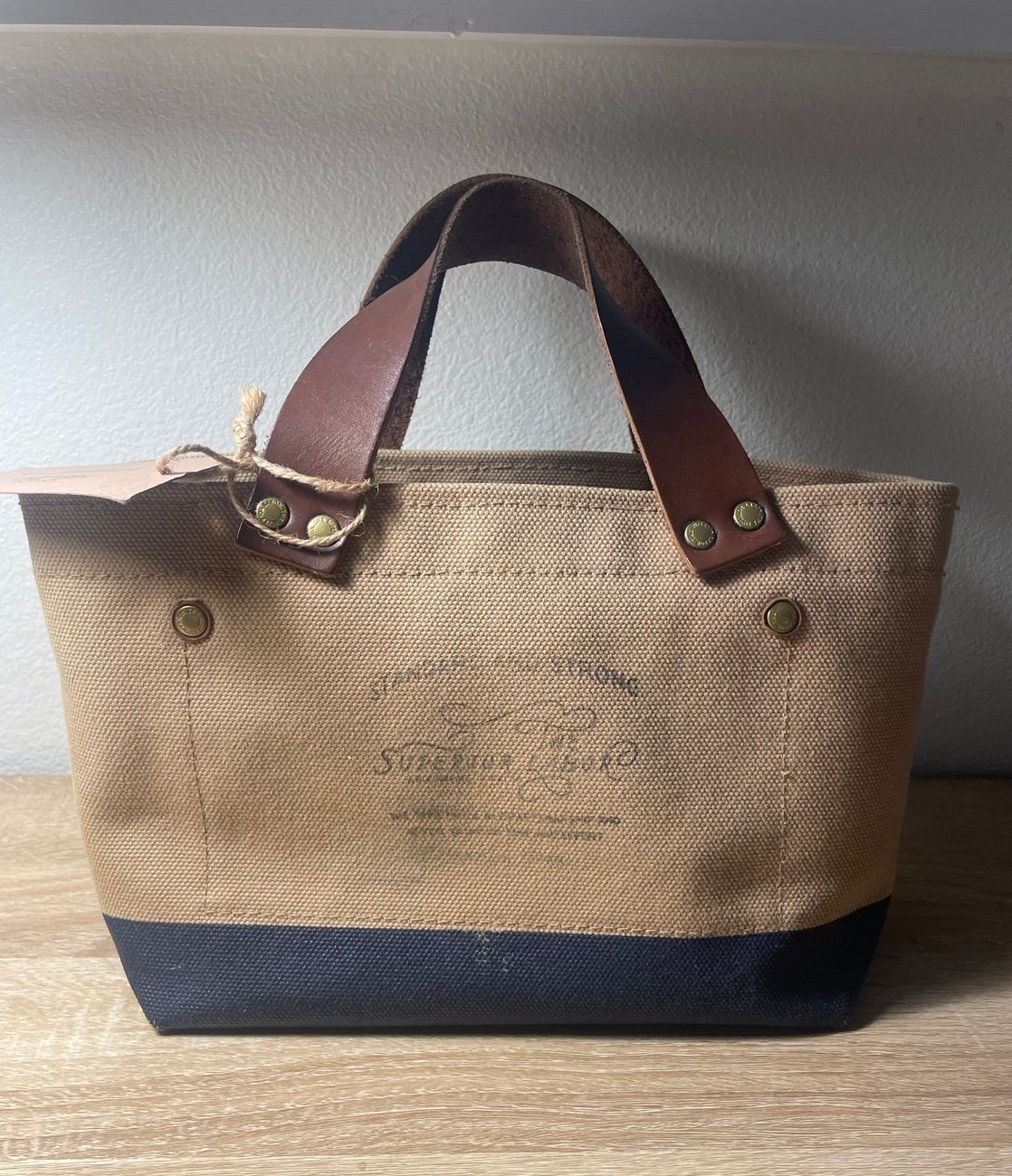 The Superior Labor Tote Bag Engineer Bag Petite Excellent condition Beige Navy