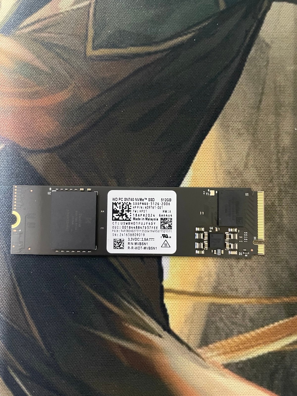 Western digital PC SN740 NVMe 512GB