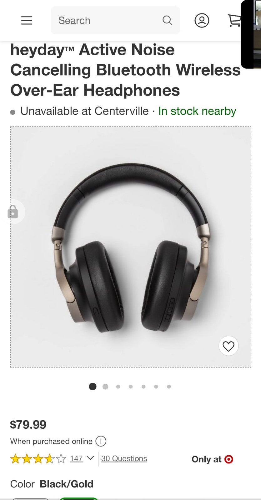 Heyday wireless bluetooth anc over-ear headphones cheapest