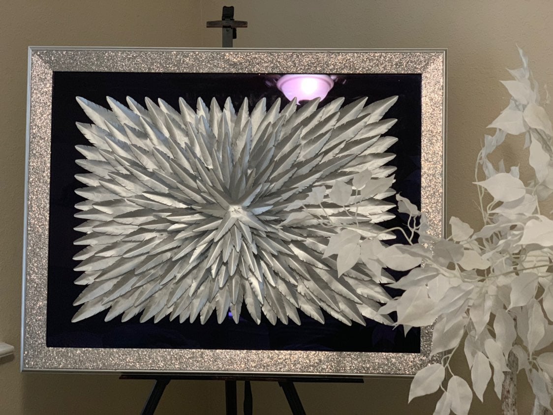 Beautiful Glitter framed decor - Metalli