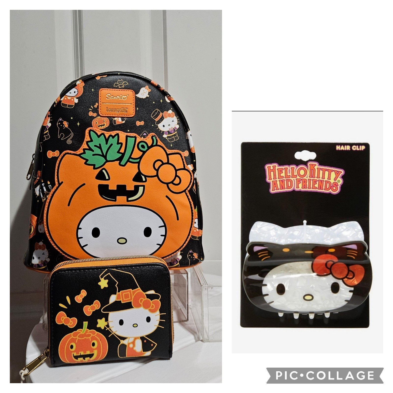 Loungefly Hello Kitty Pumpkin Mini Backpack set B