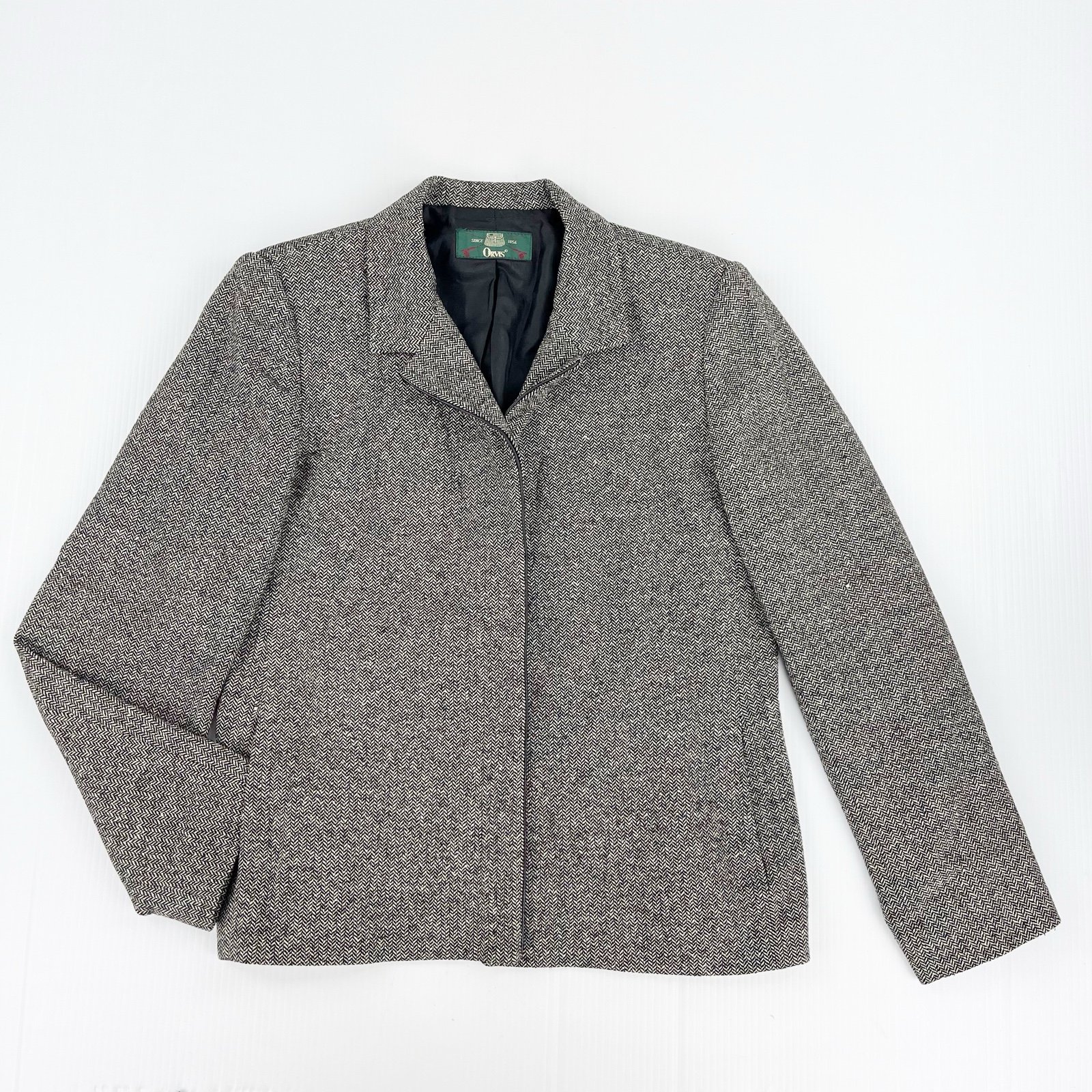 Vintage Orvis Tweed Wool Blend Long Sleeve Blazer Jacket Top