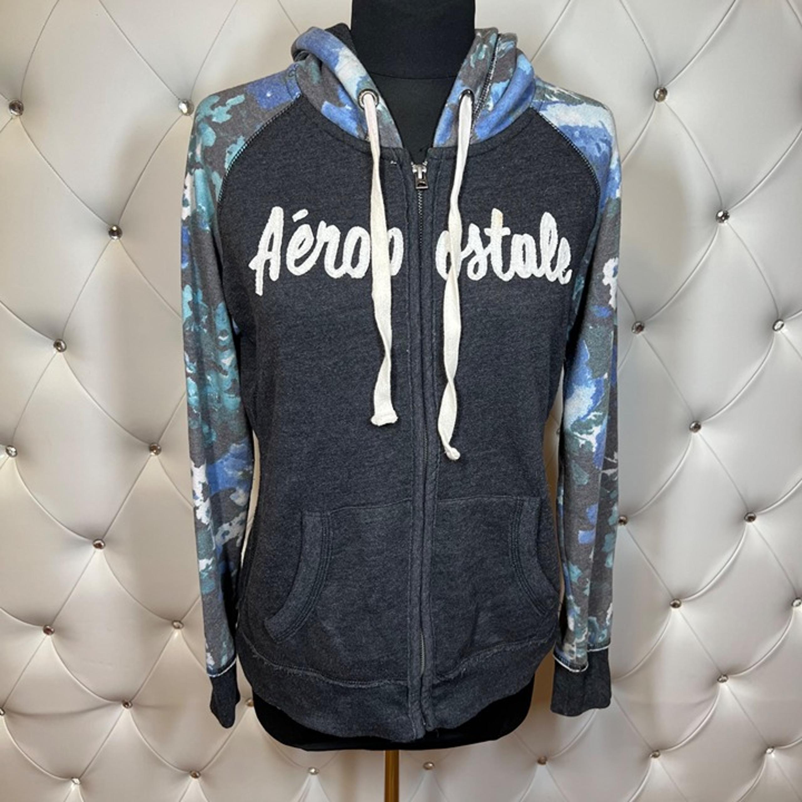 Aeropastale Multicolor Zip-Up Hoodie Size M