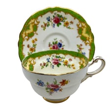 Vintage Paragon Reproduction Period Plymouth Floral Teacup & Saucer