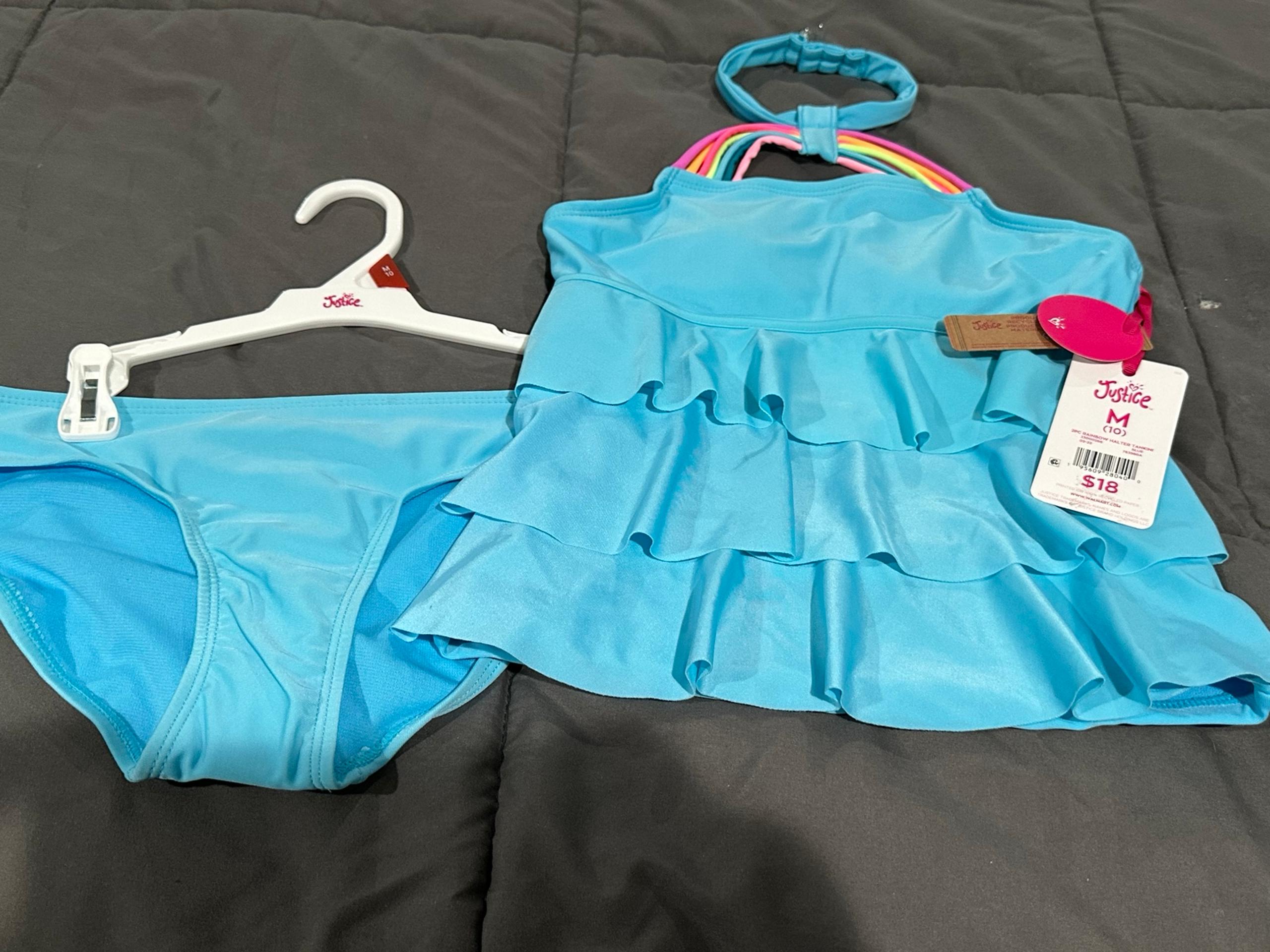 New Girls Size 10 Justice Bathing Suit