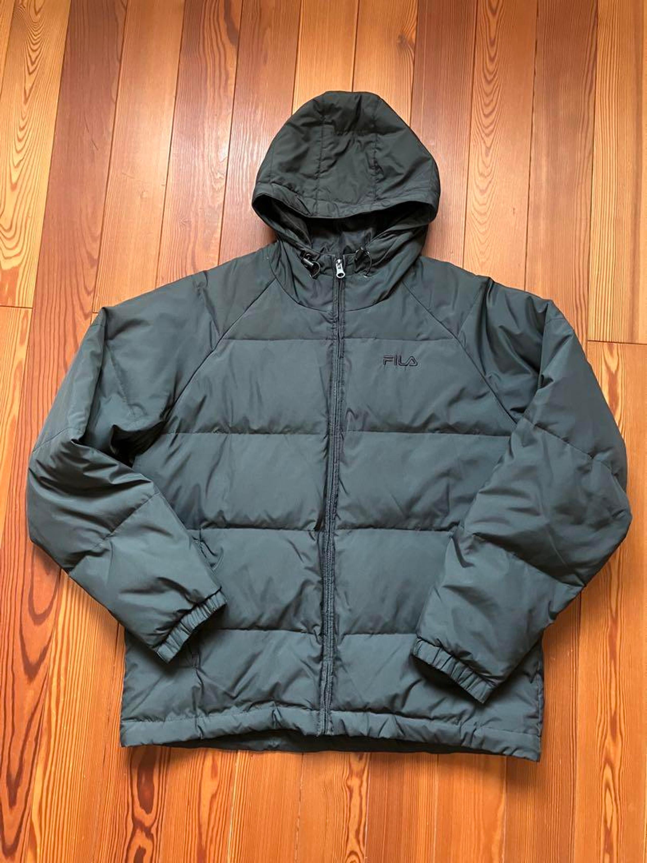 FILA Men's Down Coat Jacket Size M Black