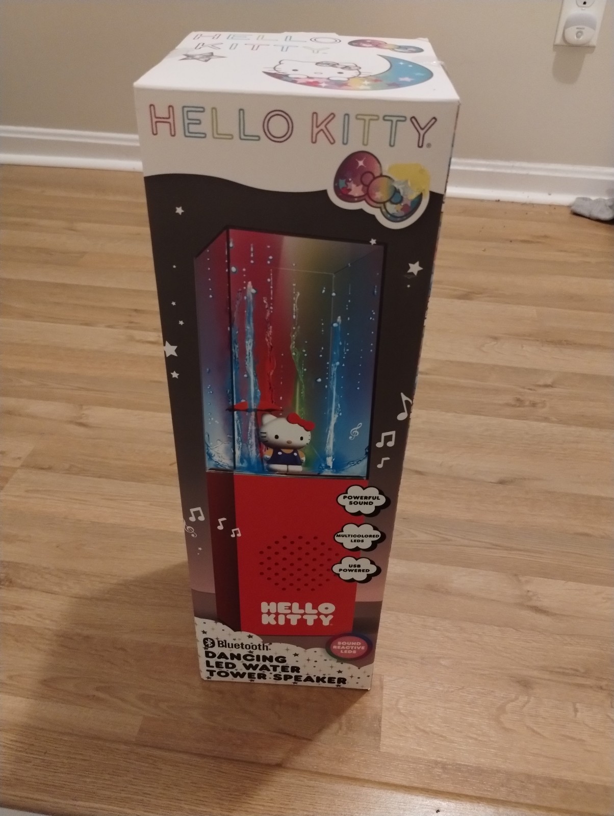 Hello Kitty Bluetooth Dancing LED Water Tower Speaker Led Lights by Sanrio NIB