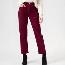 RE/DONE Levi's Burgundy Straight Leg Cor
