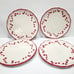 Christmas Candy Cane Ceramic Side Salad Plates Set of 4