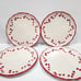Christmas Candy Cane Ceramic Side Salad Plates Set of 4