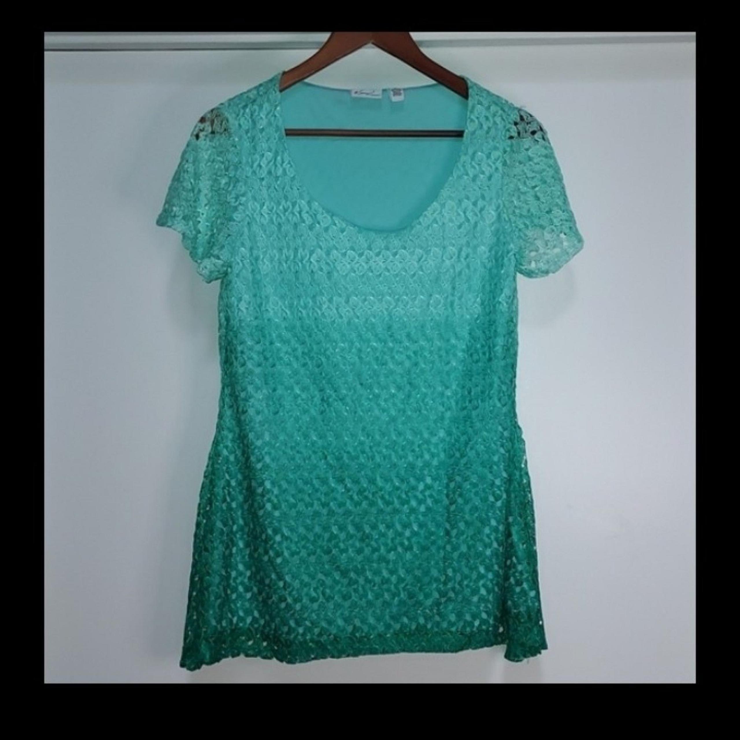 Kim Rogers  Crocheted Knit Top